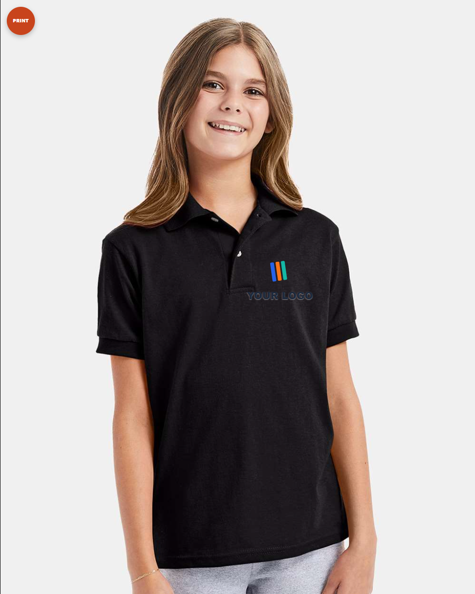 Youth EcoSmart Jersey Polo — Print (DTF)
