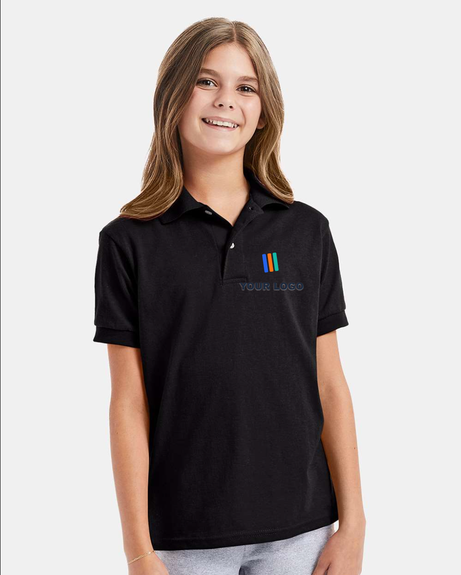 Youth EcoSmart Jersey Polo — Embroidered