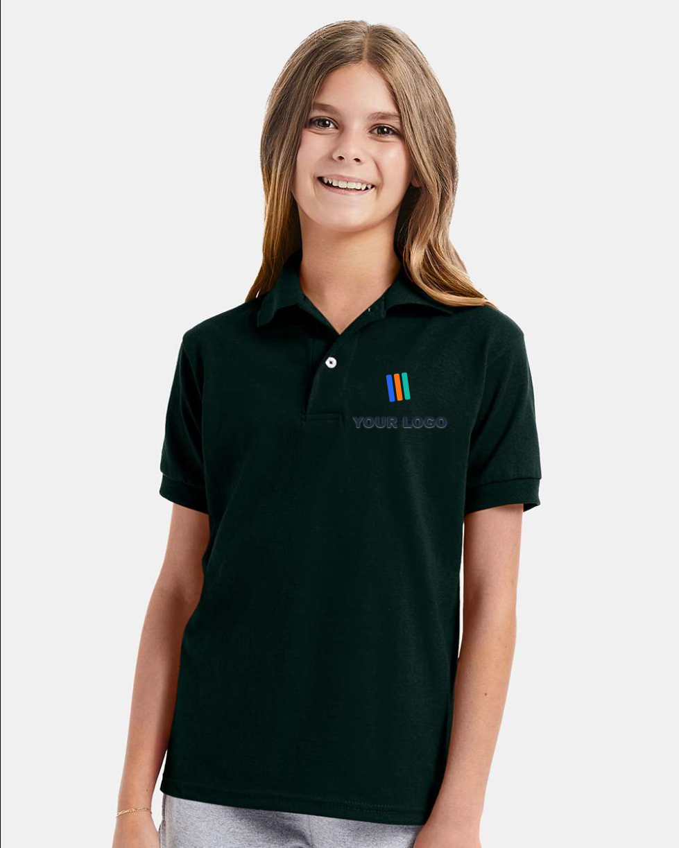 Youth EcoSmart Jersey Polo — Embroidered