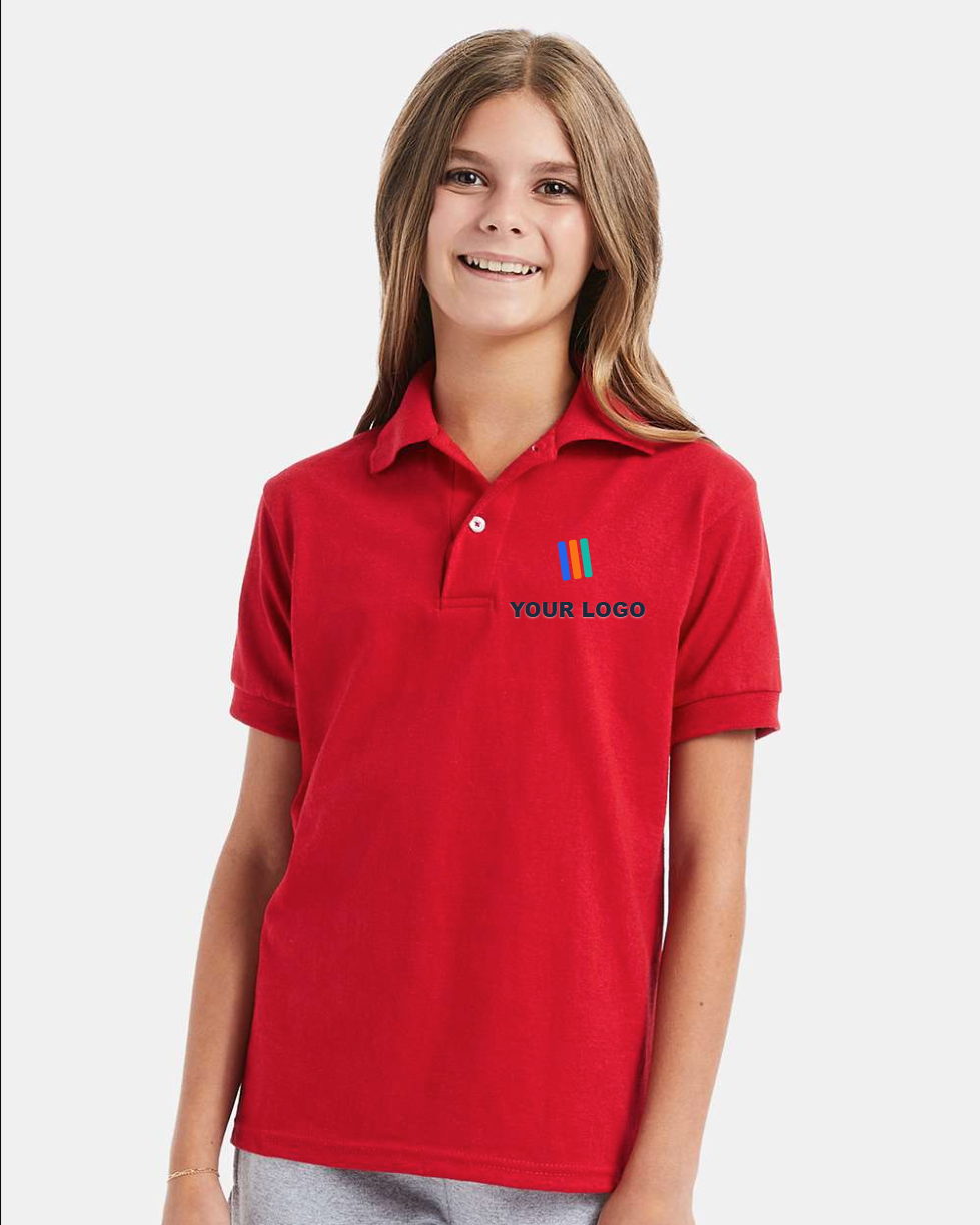 Youth EcoSmart Jersey Polo — Embroidered