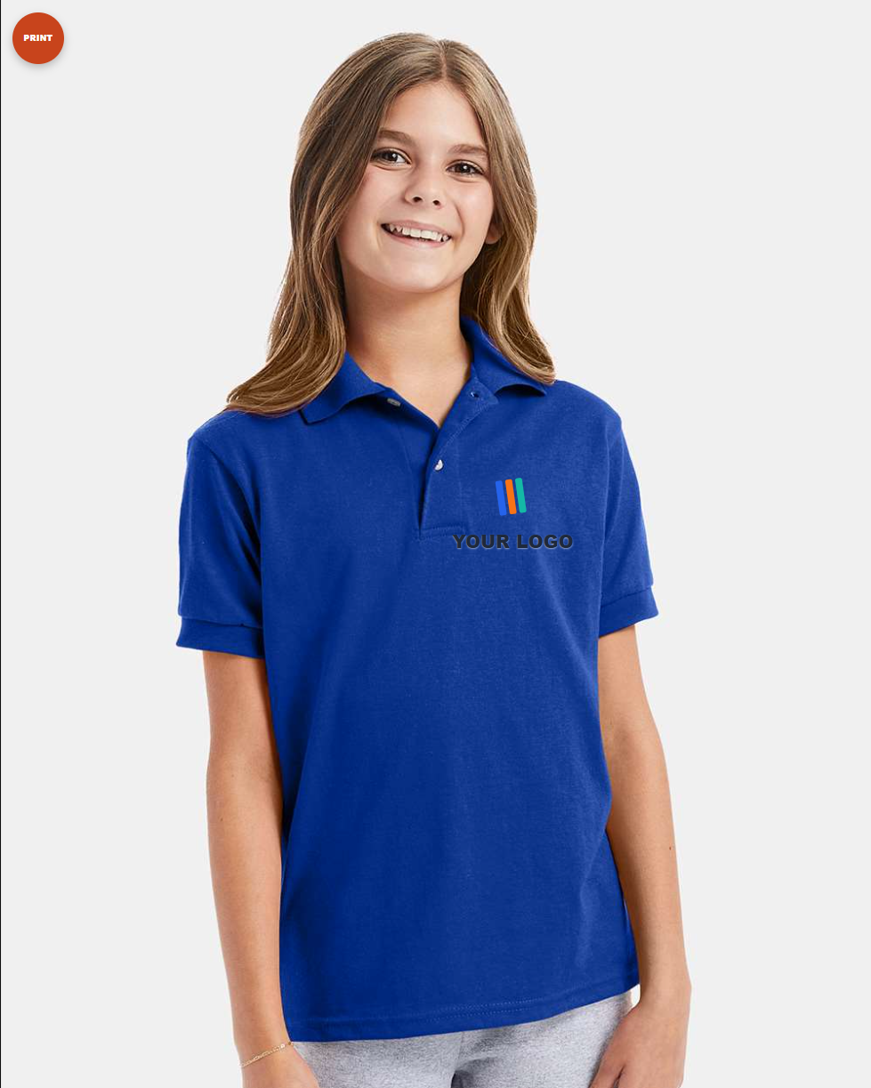 Youth EcoSmart Jersey Polo — Print (DTF)