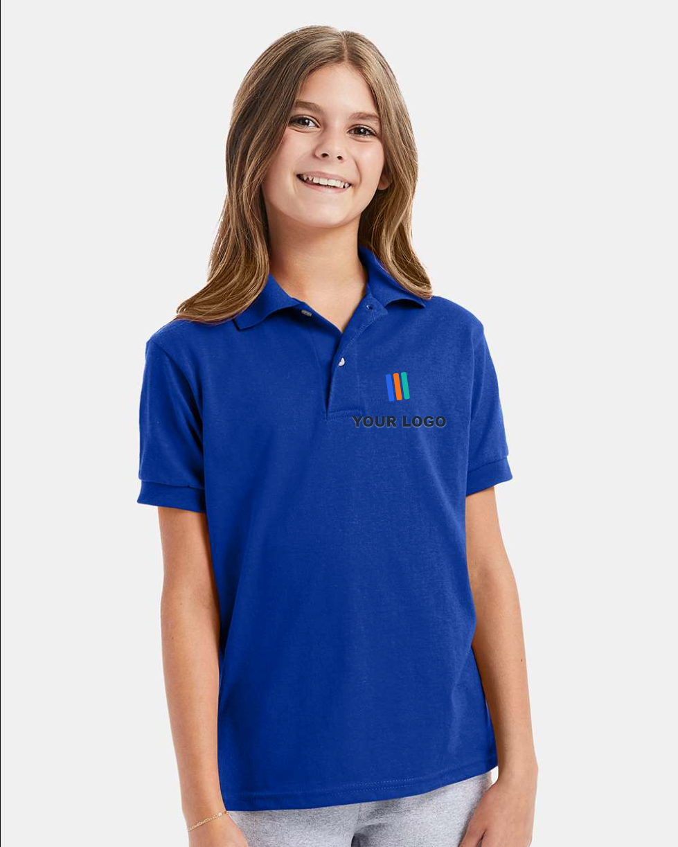 Youth EcoSmart Jersey Polo — Embroidered