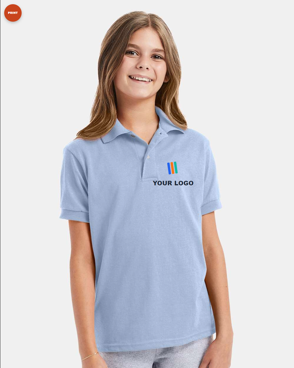 Youth EcoSmart Jersey Polo — Print (DTF)