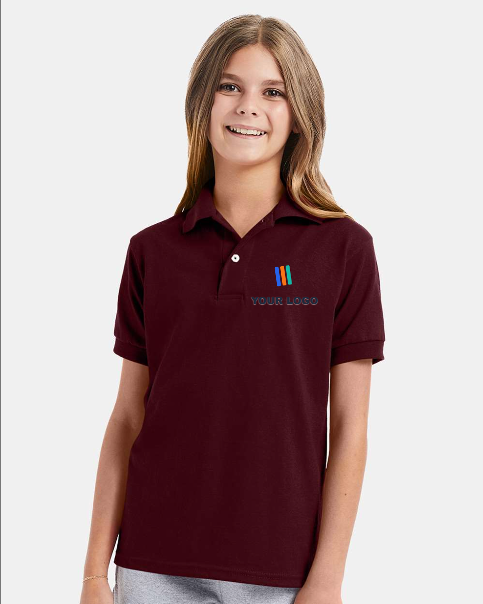 Youth EcoSmart Jersey Polo — Embroidered
