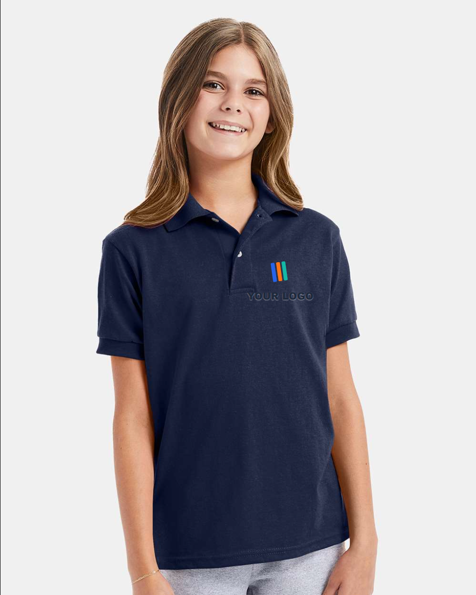 Youth EcoSmart Jersey Polo — Embroidered