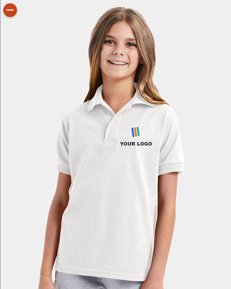 Youth EcoSmart Jersey Polo — Print (DTF)
