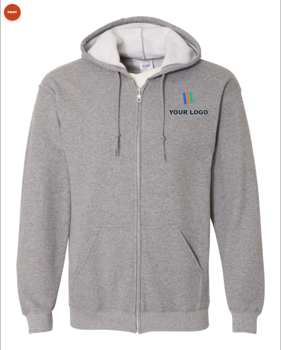Heavy Blend Full-Zip Hooded Sweatshirt — Print (DTF)