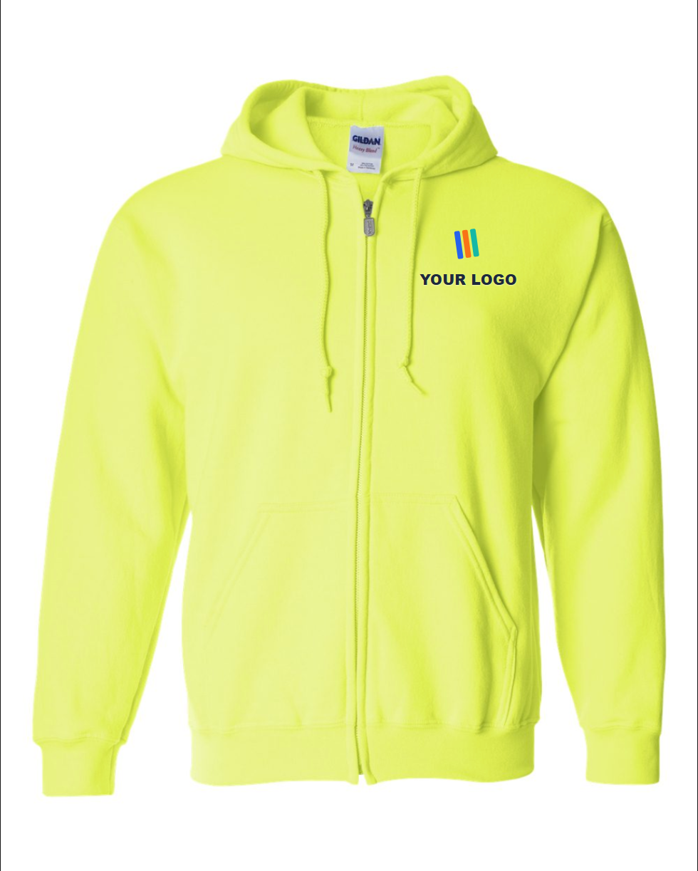 Heavy Blend Full-Zip Hooded Sweatshirt — Embroidered