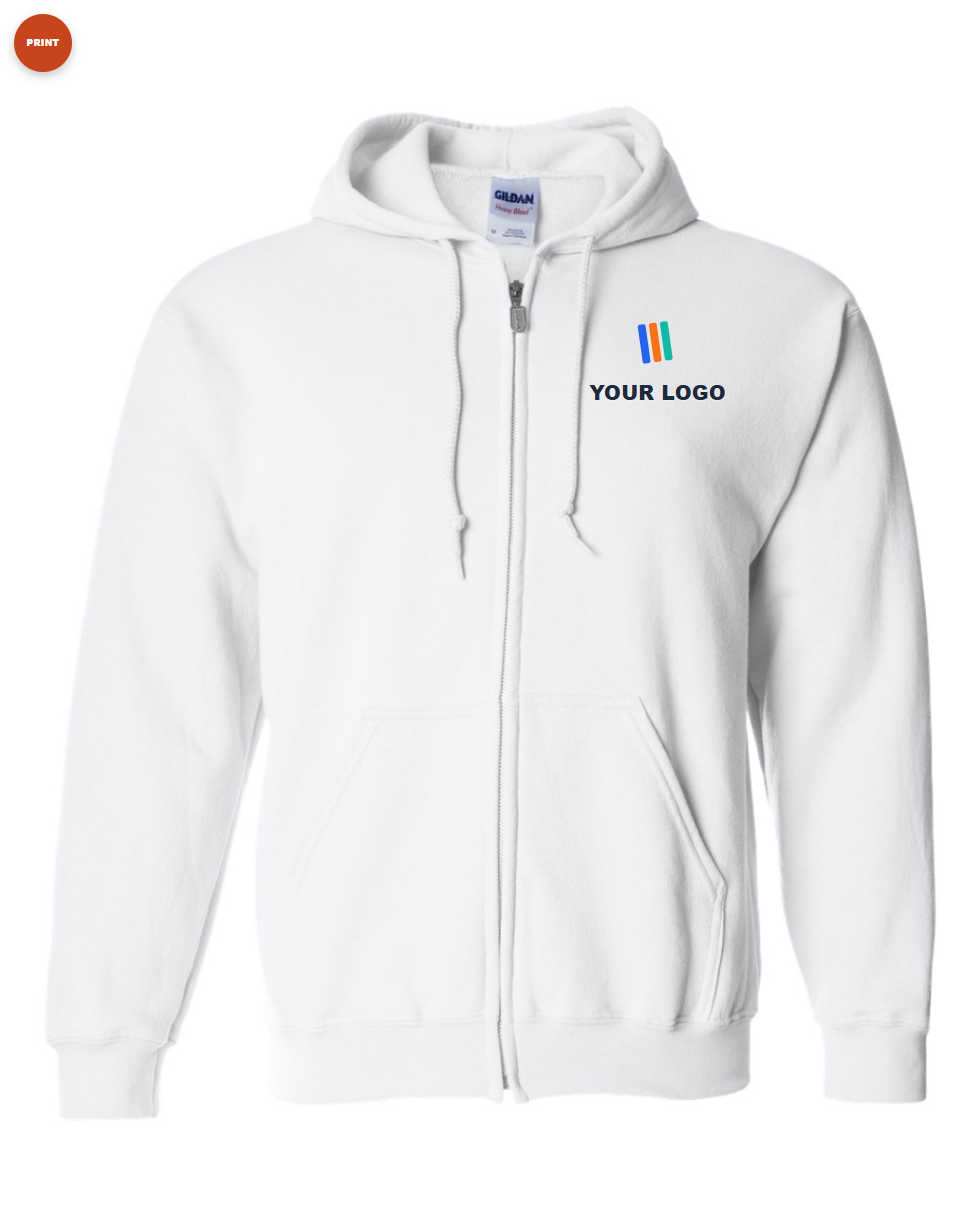 Heavy Blend Full-Zip Hooded Sweatshirt — Print (DTF)