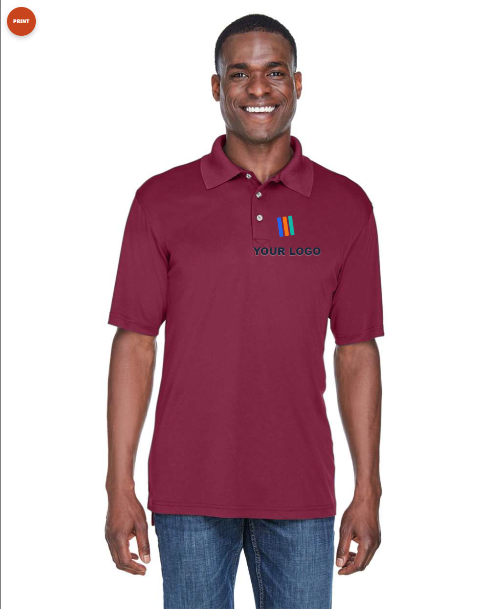 Men's Cool & Dry Sport Performance Interlock Polo — Print (DTF)