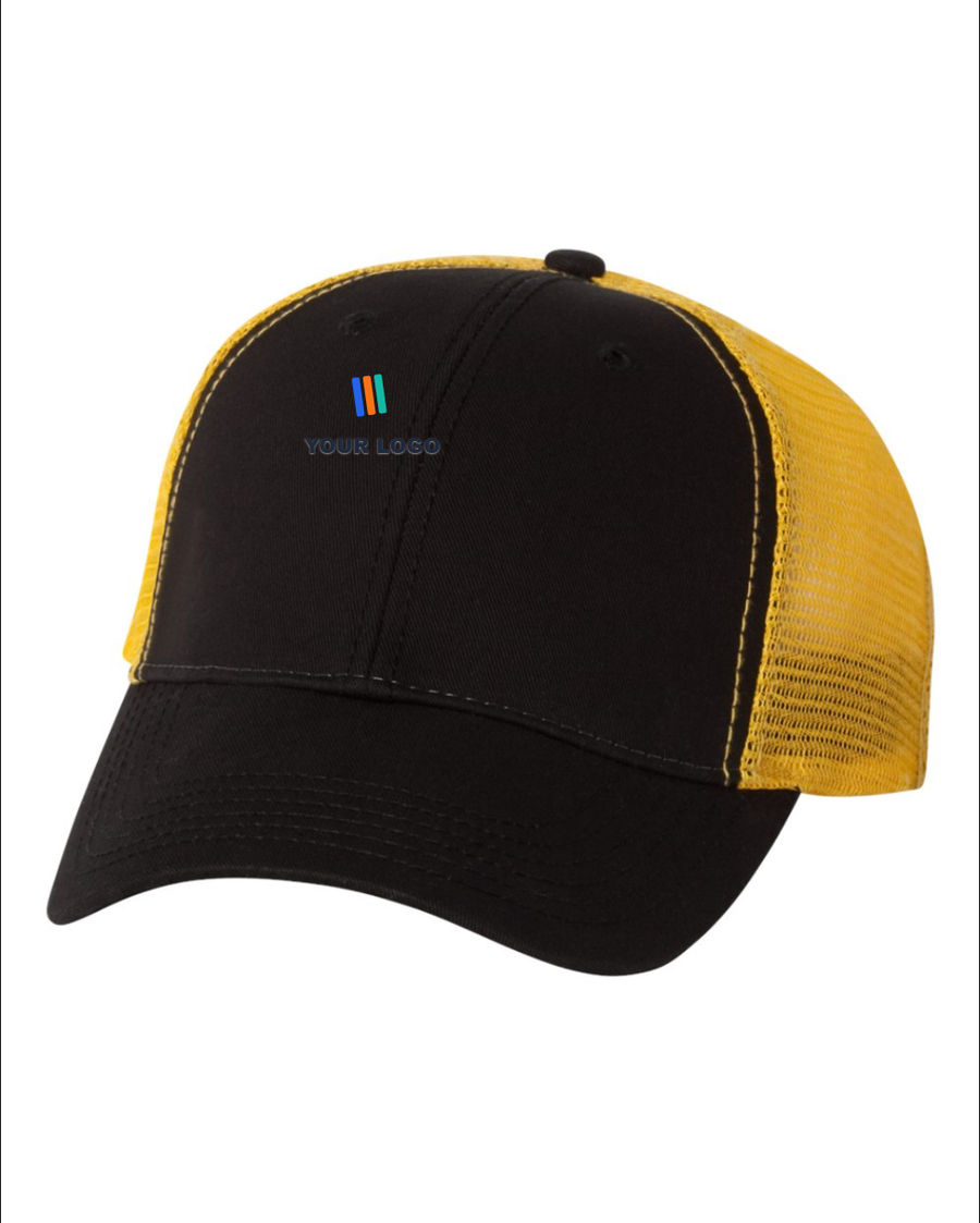 Bio-Washed Trucker Cap — Embroidered