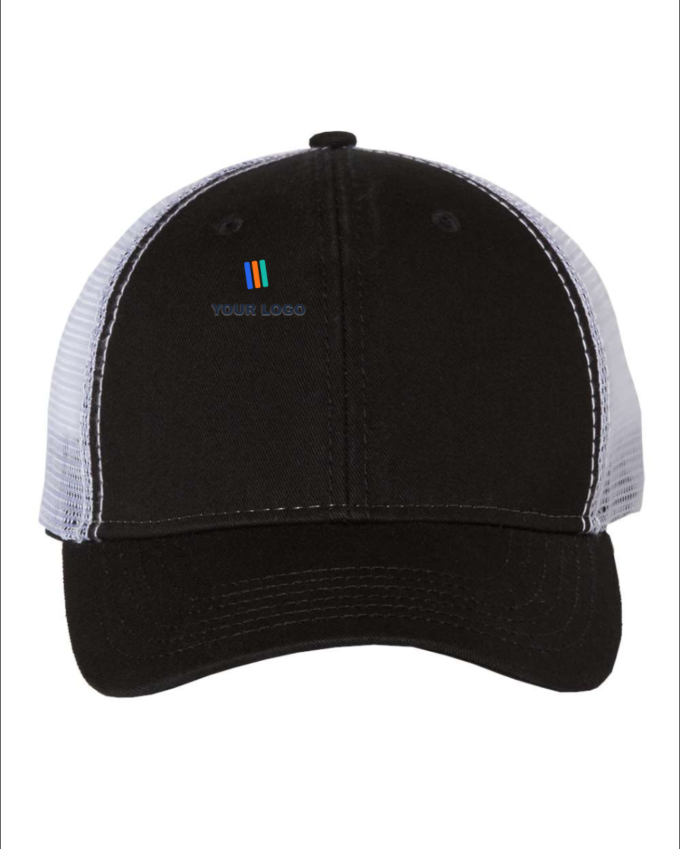 Bio-Washed Trucker Cap — Embroidered