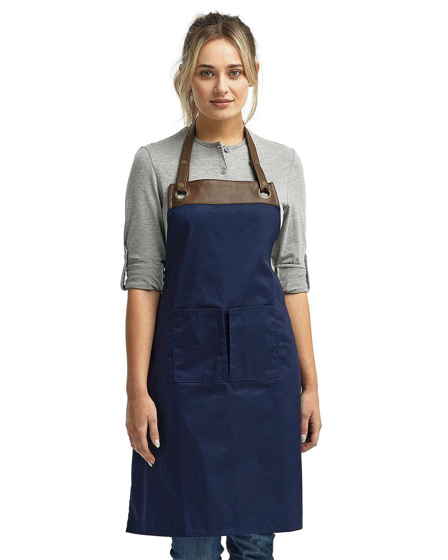 Artisan Apron RP123 Navy/Brown