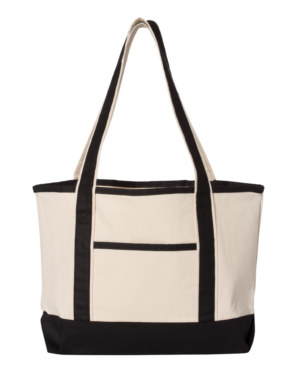 Q-Tees 20L Deluxe Tote Q1258 Natural/Black