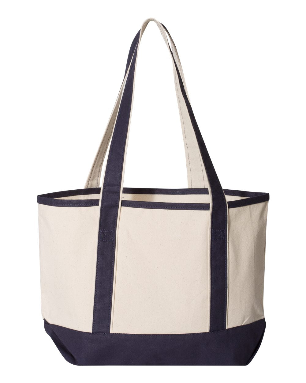 Q-Tees 20L Deluxe Tote Q1258 Natural/Navy