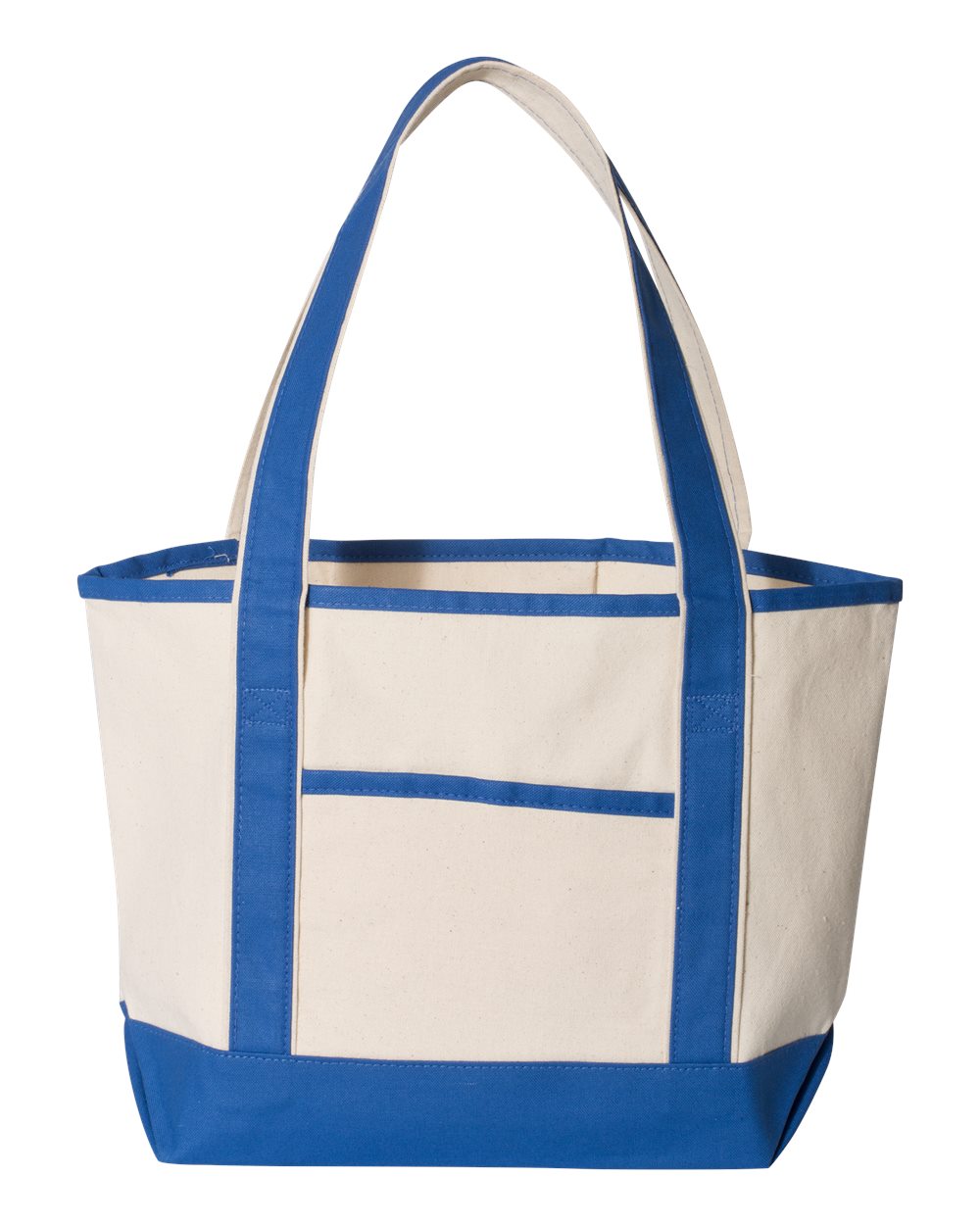Q-Tees 20L Deluxe Tote Q1258 Natural/Royal