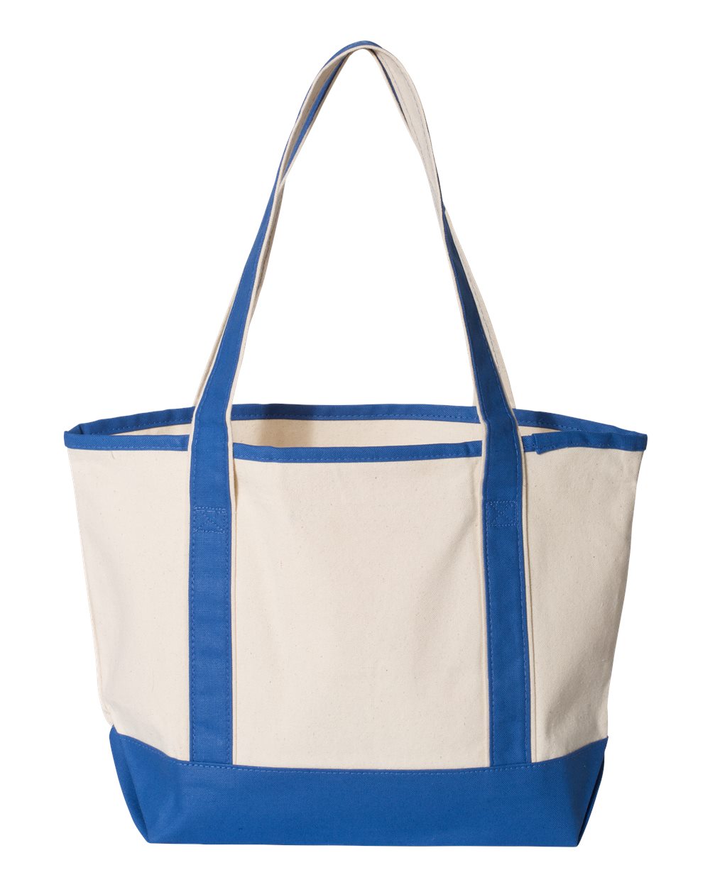 Q-Tees 20L Deluxe Tote Q1258 Natural/Royal