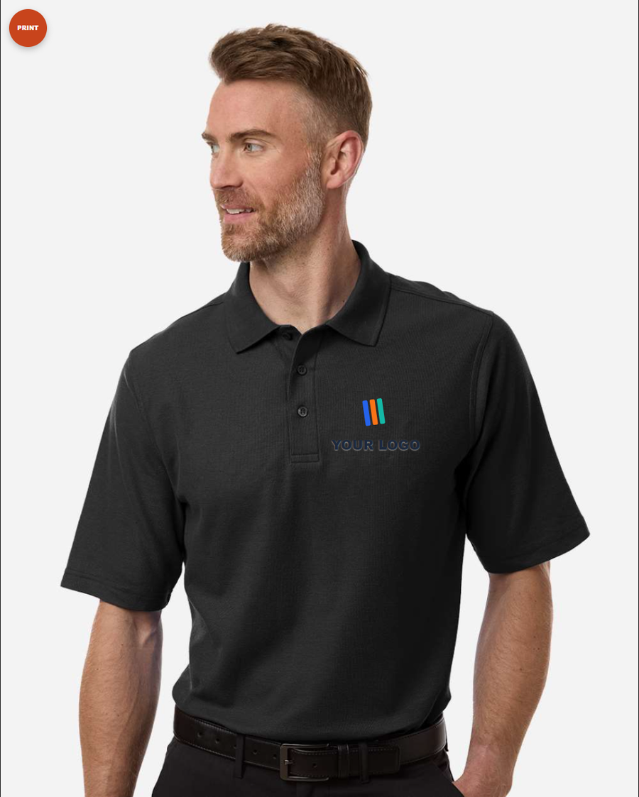Men's Maverick CVC Pique Polo — Print (DTF)