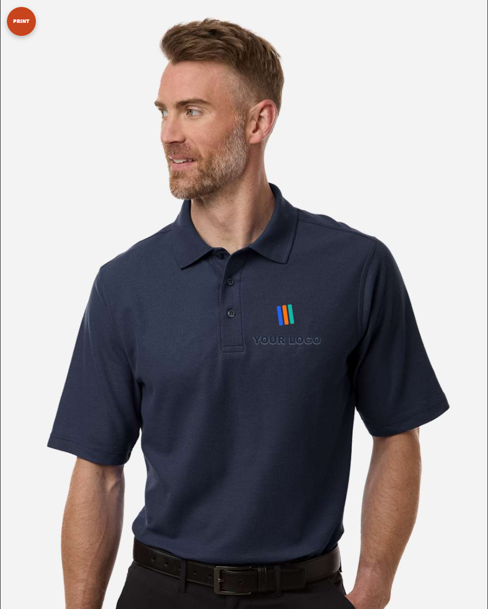 Men's Maverick CVC Pique Polo — Print (DTF)