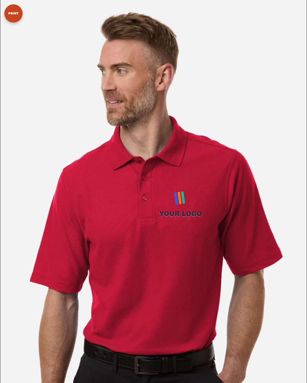 Men's Maverick CVC Pique Polo — Print (DTF)
