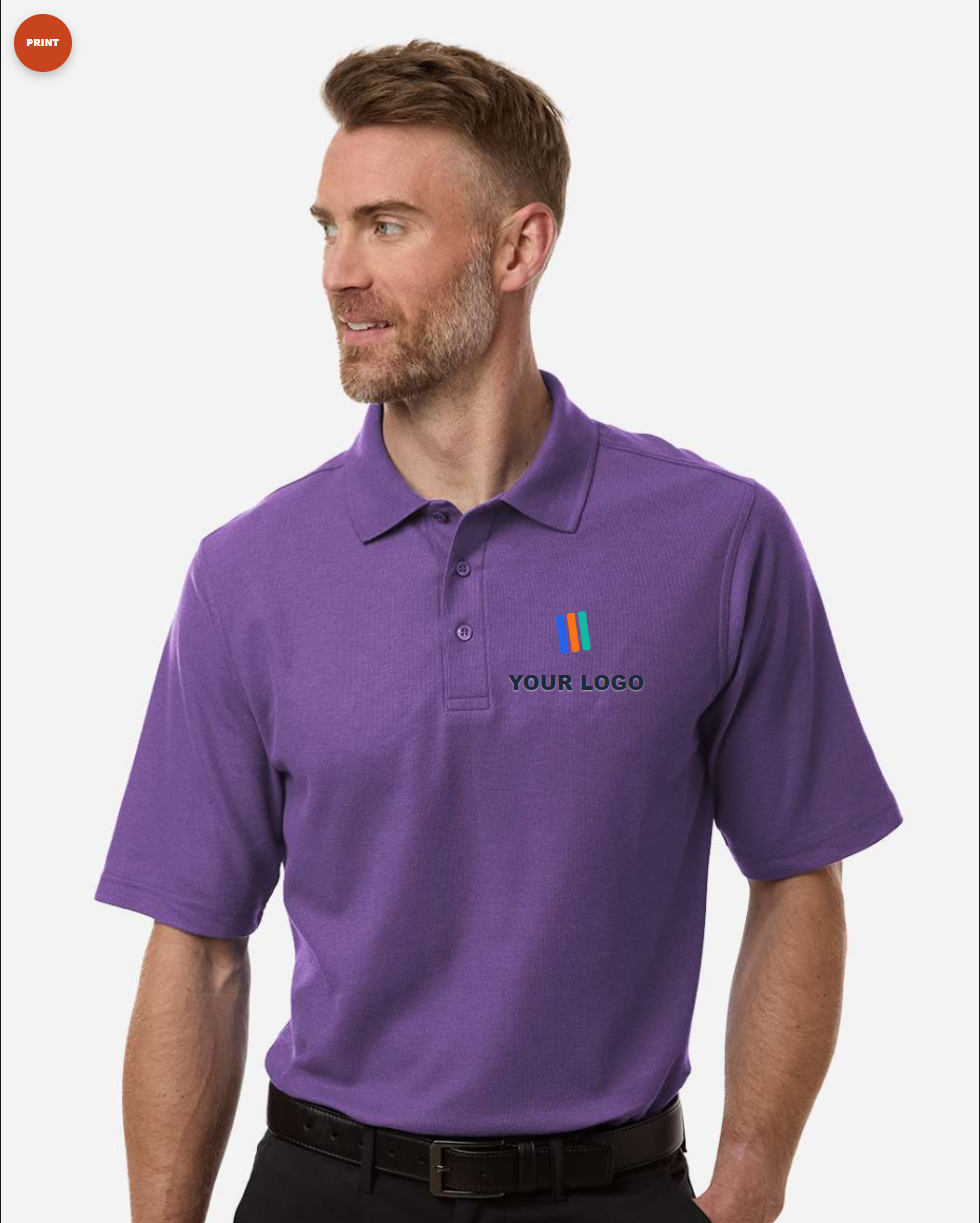 Men's Maverick CVC Pique Polo — Print (DTF)