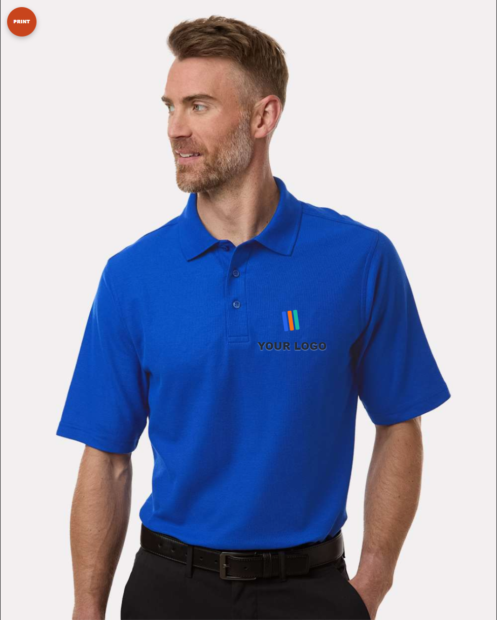 Men's Maverick CVC Pique Polo — Print (DTF)