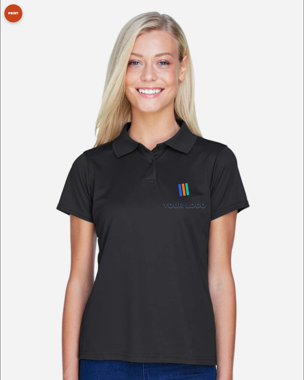 Women's Polyester Jersey Polo — Print (DTF)