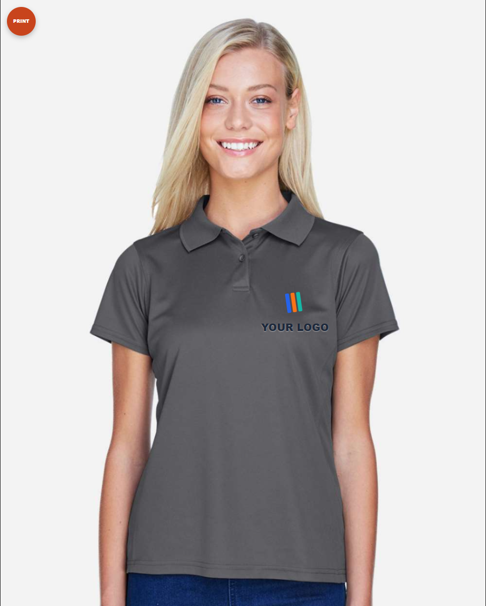 Women's Polyester Jersey Polo — Print (DTF)
