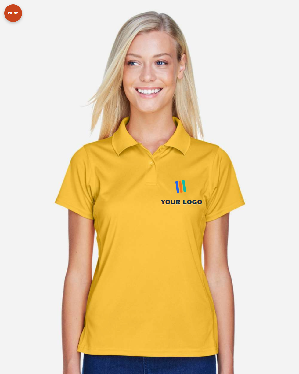 Women's Polyester Jersey Polo — Print (DTF)