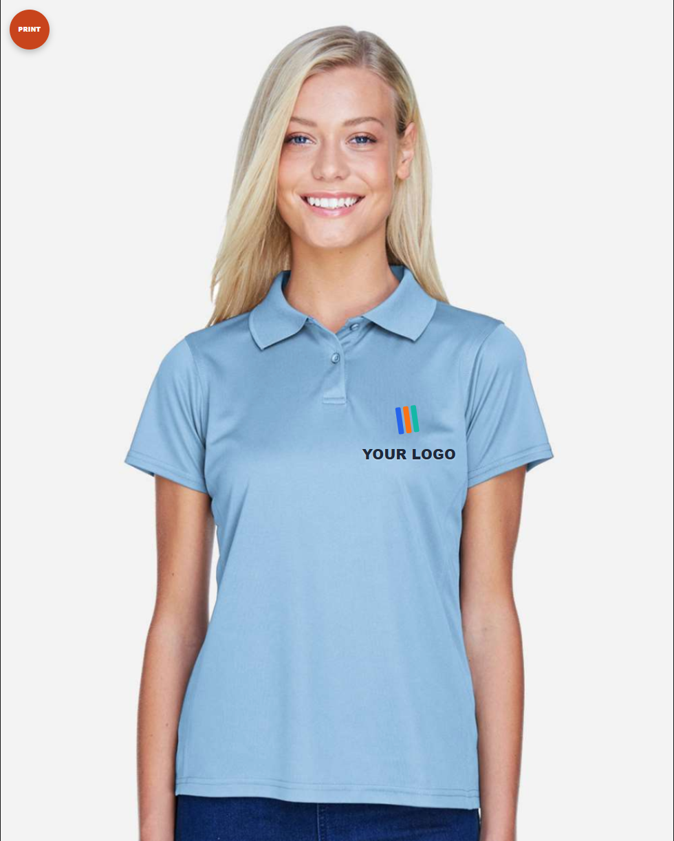 Women's Polyester Jersey Polo — Print (DTF)