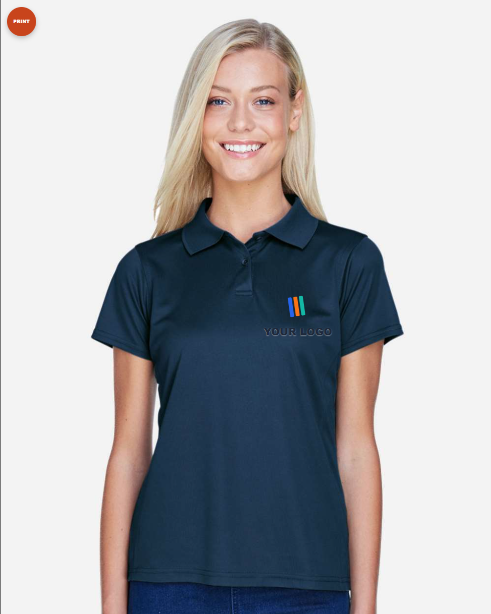 Women's Polyester Jersey Polo — Print (DTF)