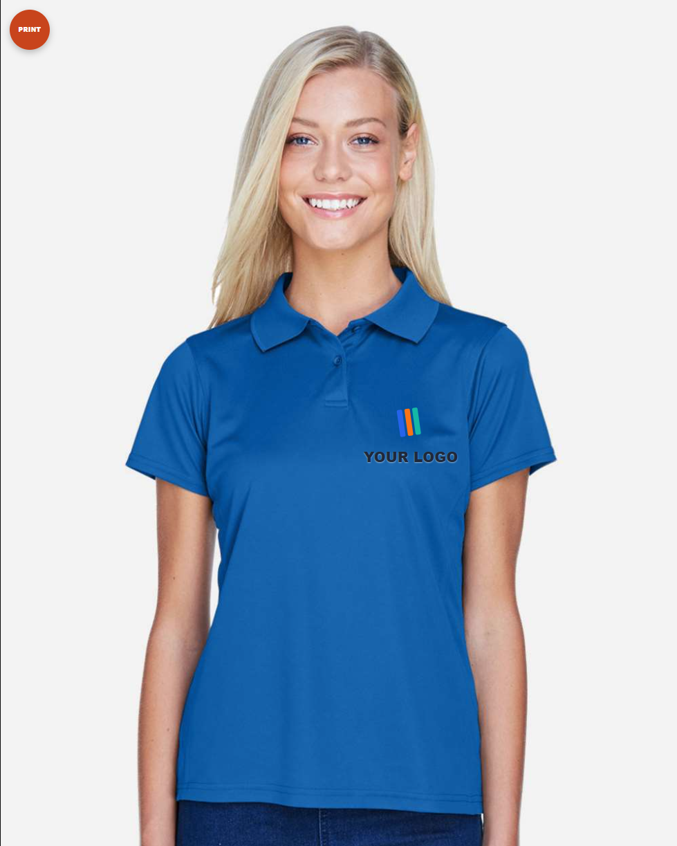 Women's Polyester Jersey Polo — Print (DTF)