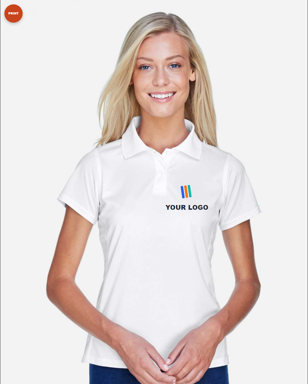 Women's Polyester Jersey Polo — Print (DTF)