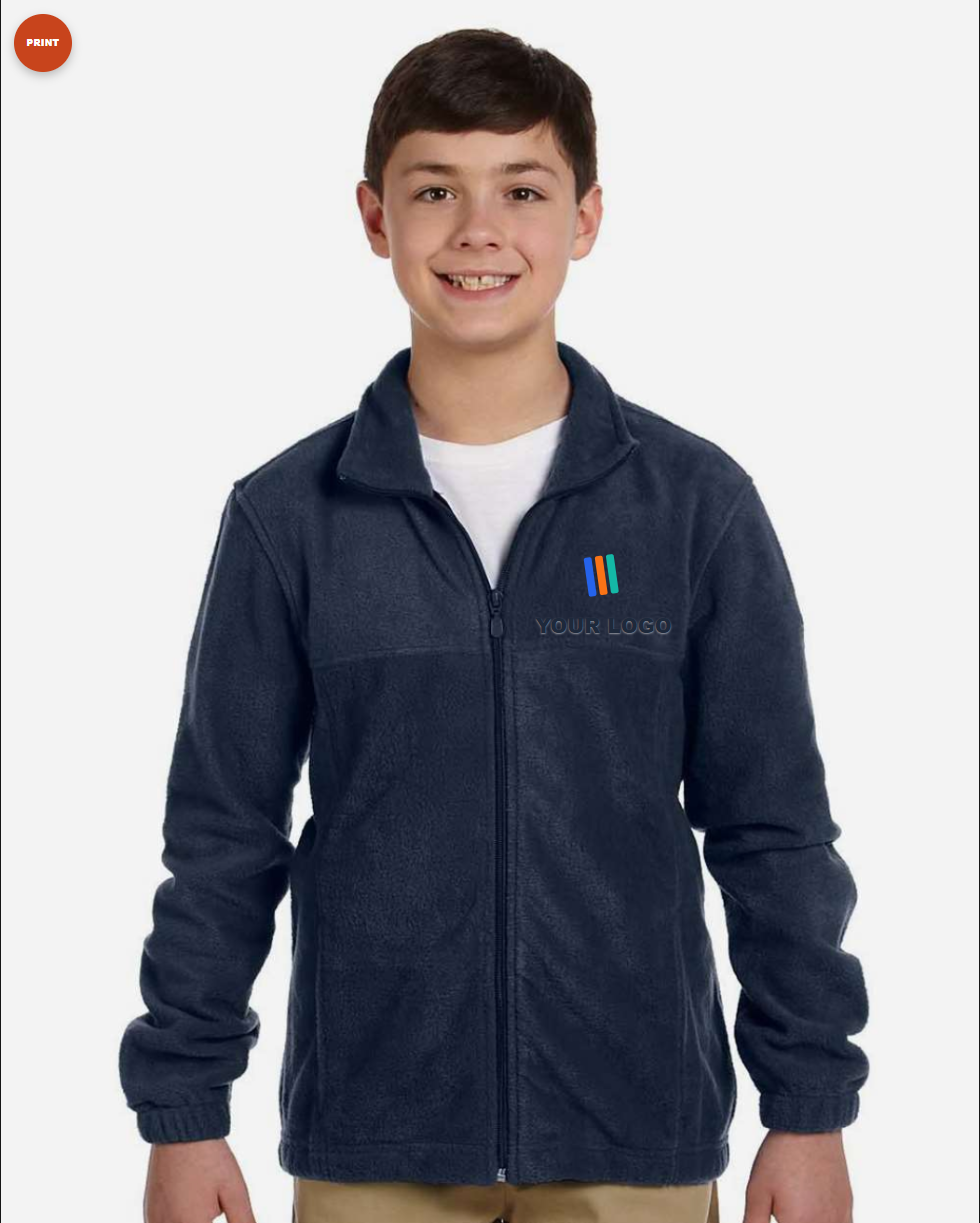Youth Full-Zip Fleece — Print (DTF)