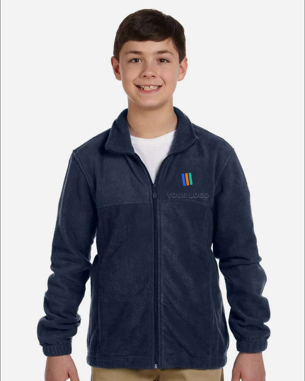 Youth Full-Zip Fleece — Embroidered