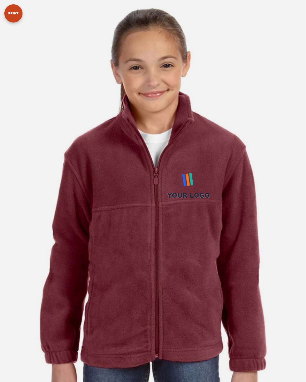 Youth Full-Zip Fleece — Print (DTF)