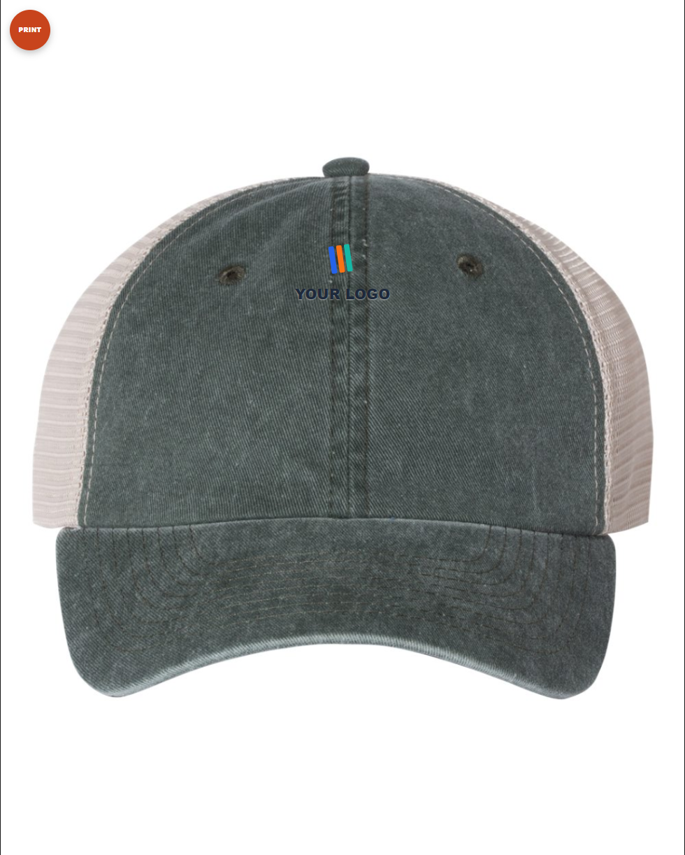 Pigment-Dyed Trucker Cap — Print (DTF)