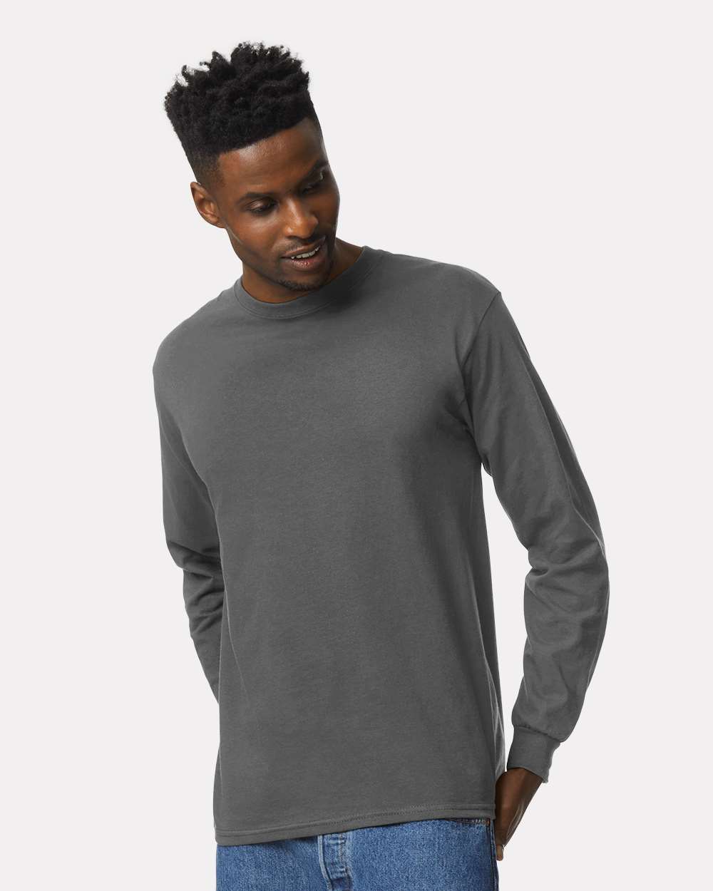 Ultra Cotton Long Sleeve 2400 Charcoal