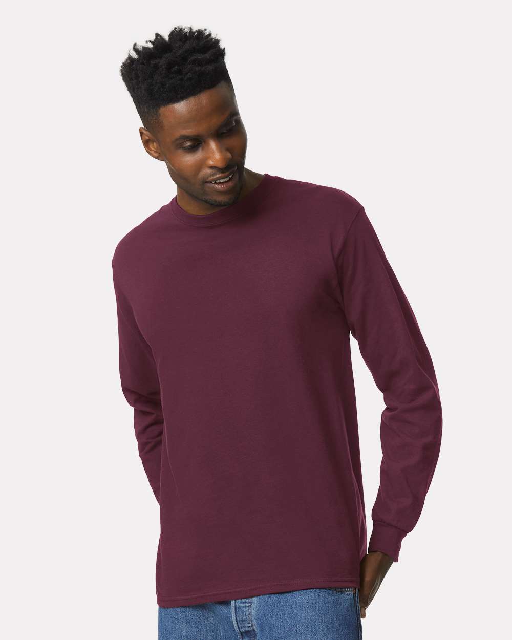 Ultra Cotton Long Sleeve 2400 Maroon