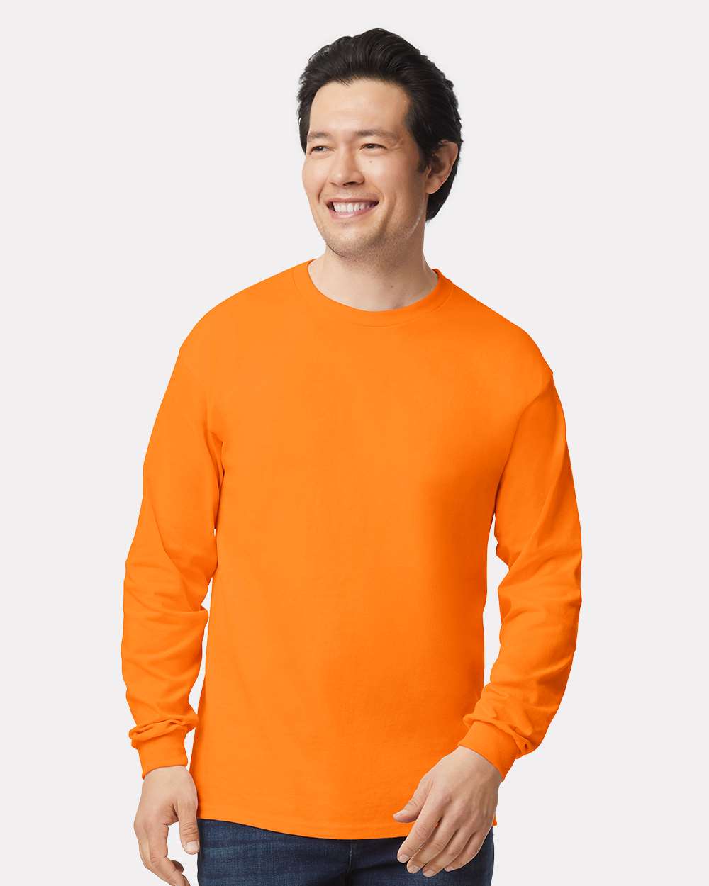 Ultra Cotton Long Sleeve 2400 Safety Orange