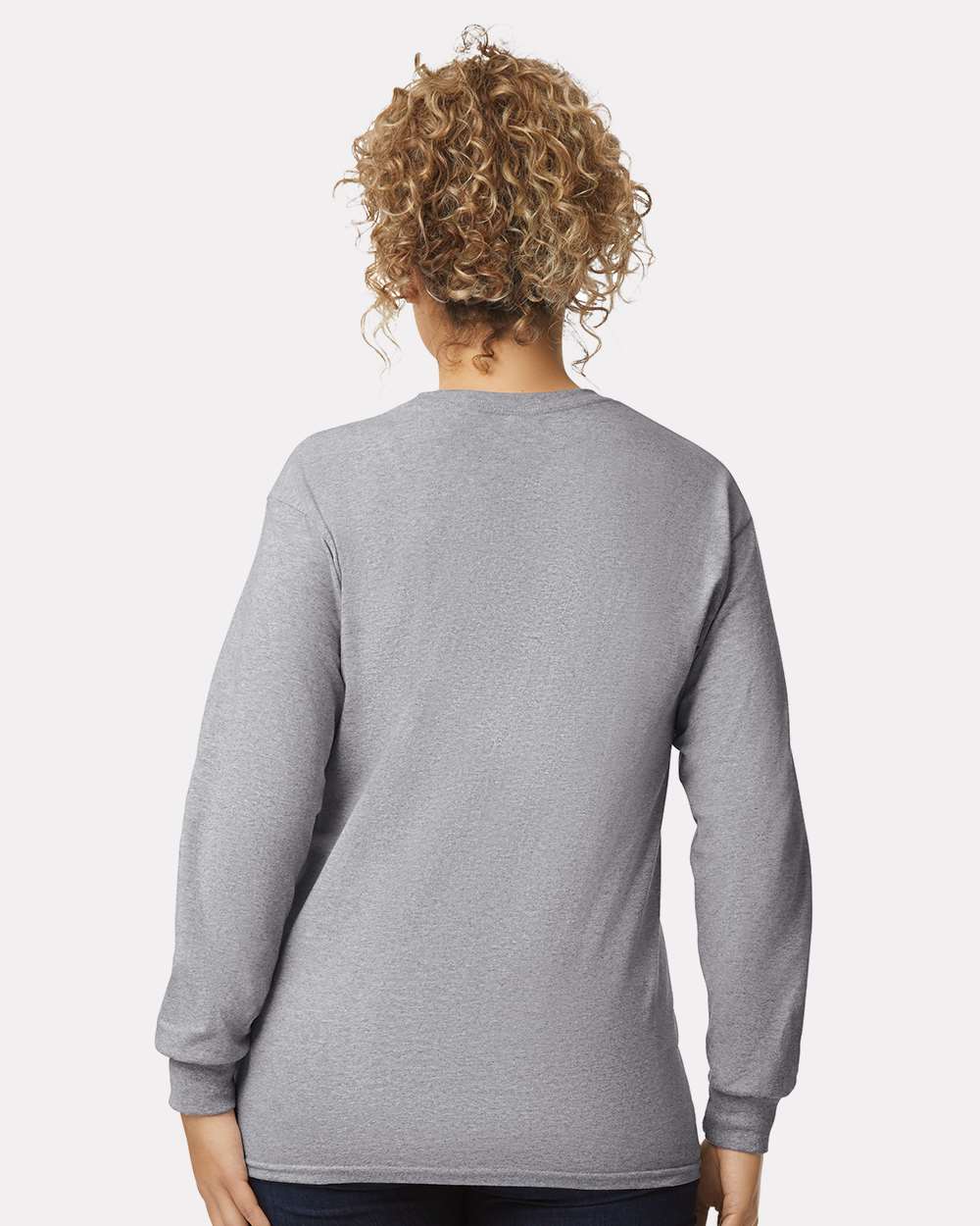 Ultra Cotton Long Sleeve 2400 Sport Grey